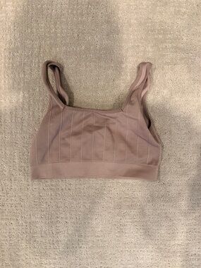 Spiritual Gangster Ribbed Mauve Sports bra (XS/S)